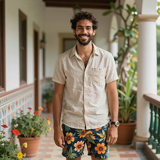 Charming Summer Portrait in Lush Corridor