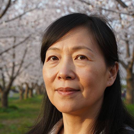 Introspective East Asian Woman Portrait