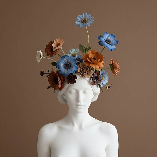 Ethereal Floral Arrangement in Earthy Tones