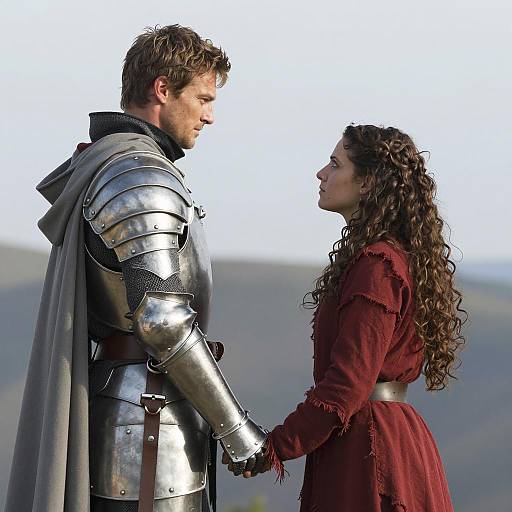 Medieval Couple in a Serene Landscape