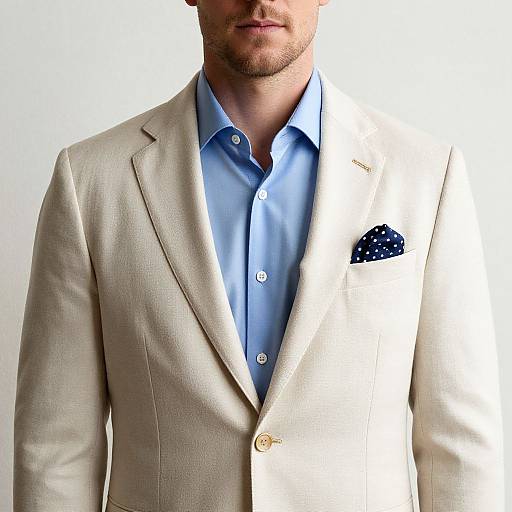 Contemporary Man in Beige Blazer
