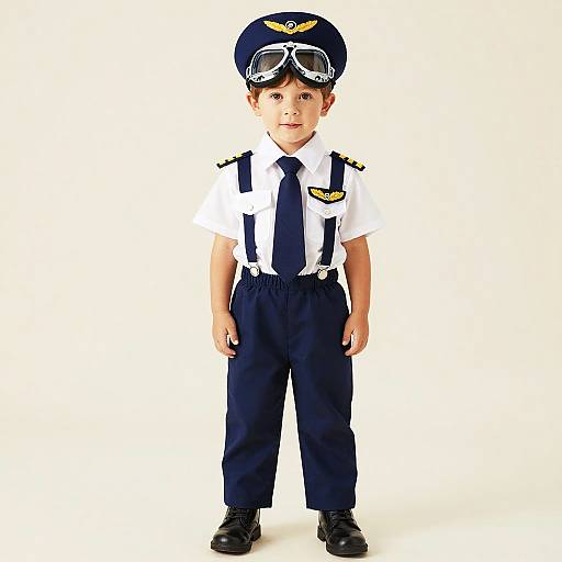 Toddler in Pint Size Pilot Costume