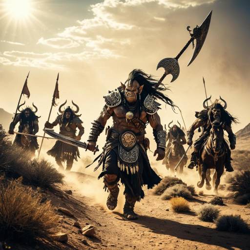 Troll Chieftain Leading Desert Raiders