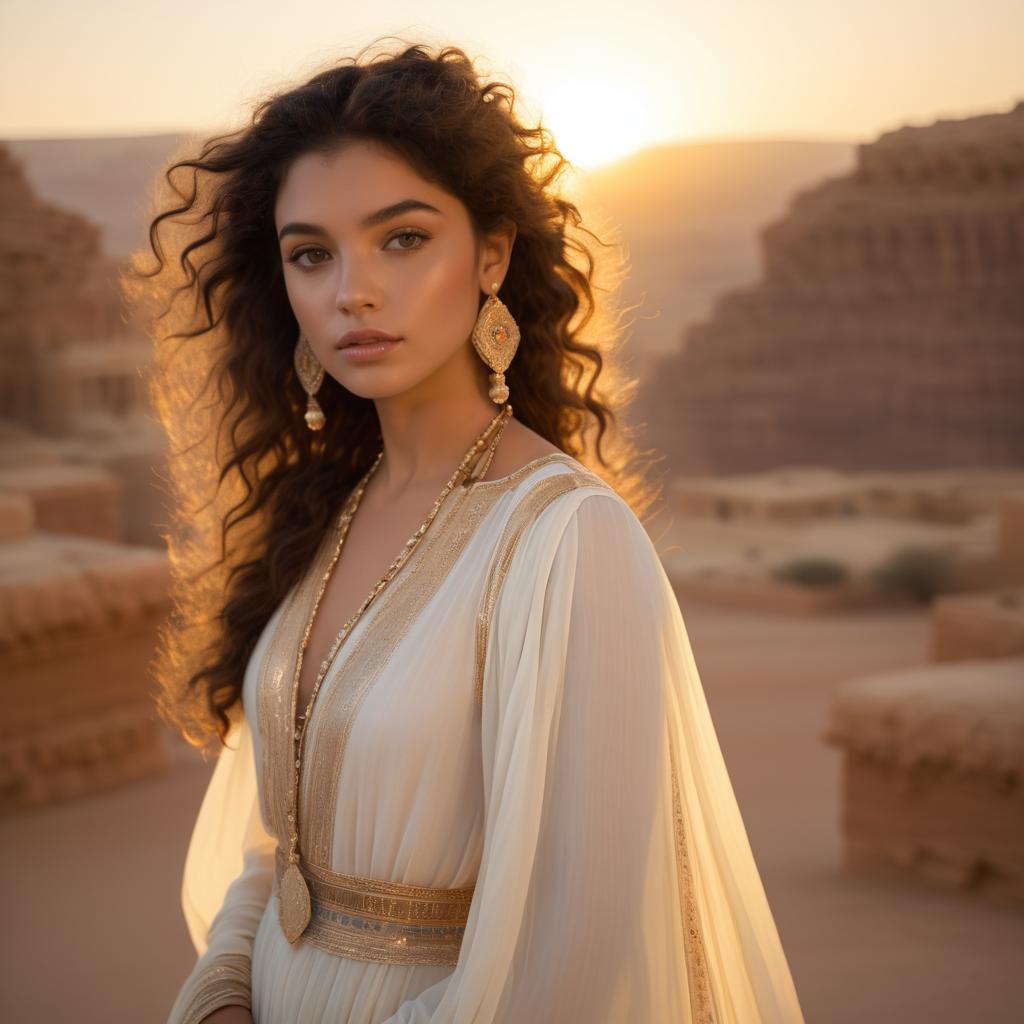 Dreamy Portrait of a Middle Eastern Princess