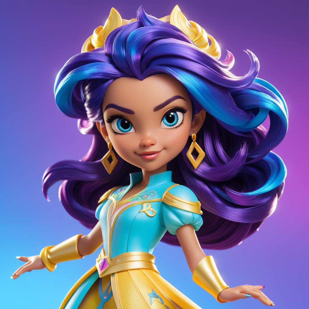 Whimsical Disney-Style Valorant Reyna Figure