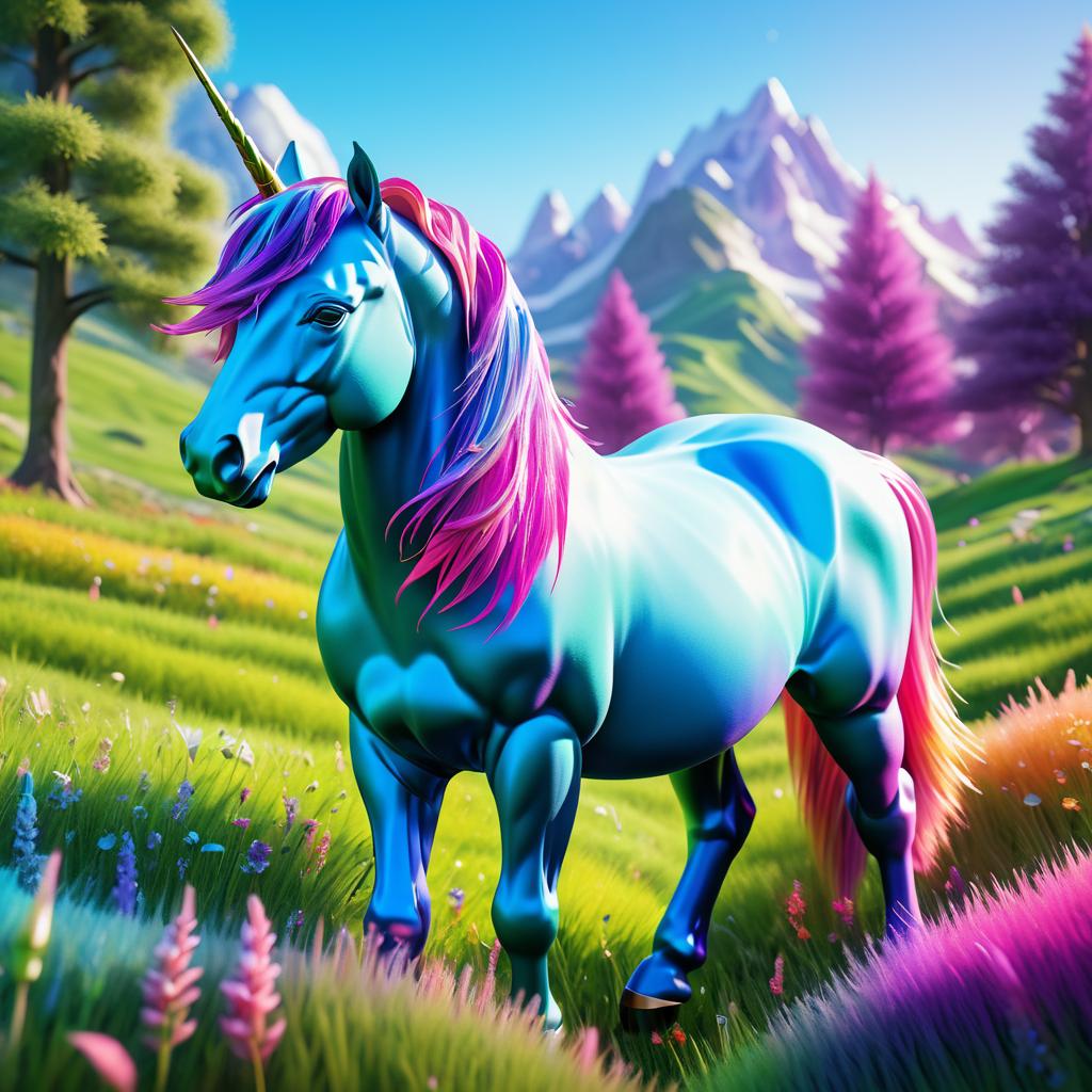 Enchanting Unicorn in a Magical Meadow