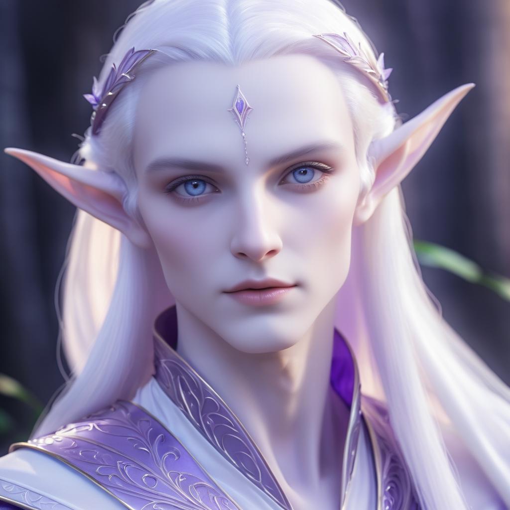 Elegant Portrait of Eldrin the Elf