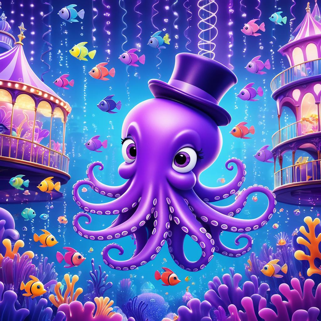 Whimsical Underwater Carnival Illustration