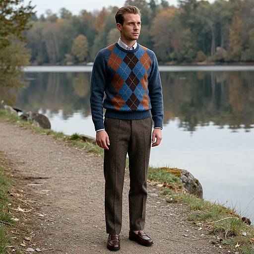 Preppy Man by Serene Lakeside Trail