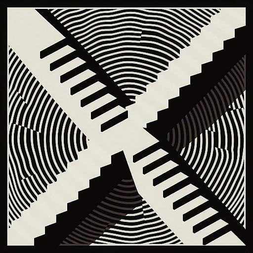 Escher-Inspired Impossible Staircase Vector