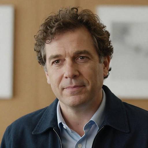 Middle-Aged Man in Blue Jacket