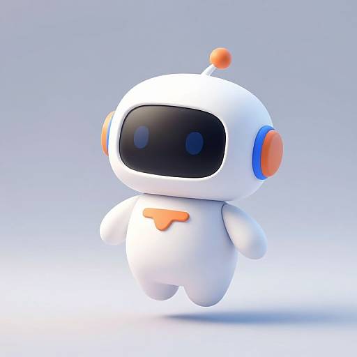 Minimalist AI Bot Mascot Design