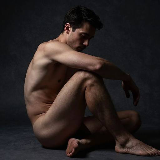 Contemplative Male Pose Photography