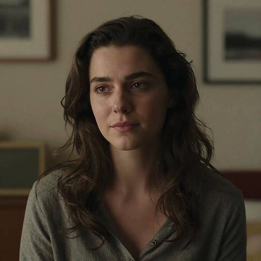 Portrait of a Young American Woman Looking Away