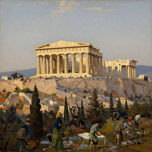 Ultra High Poly Oil Painting Acropolis