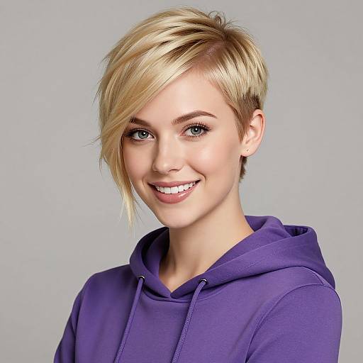 Realistic Portrait of Blonde Woman