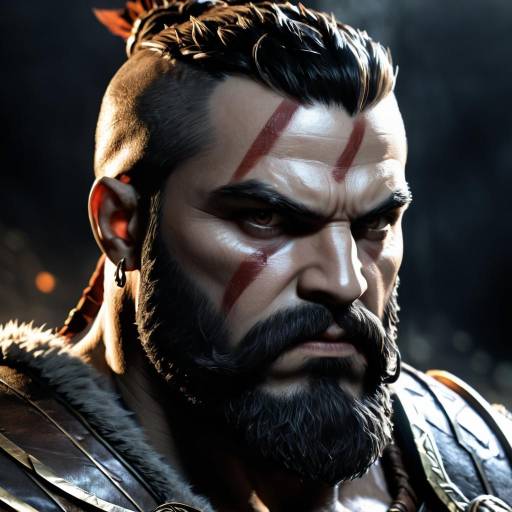 Fierce God of War Character Portrait