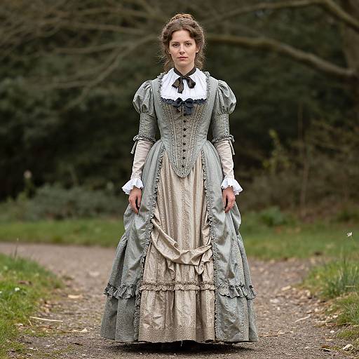 Victorian Woman in Period Dress