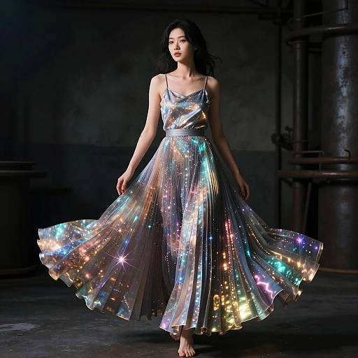 Photorealistic Industrial Pleated Skirt