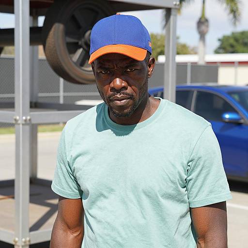 Confident Man in Vibrant Urban Setting