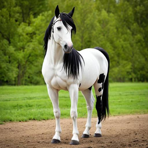 Majestic Black Stallion in Nature Majestic Black Stallion in Nature