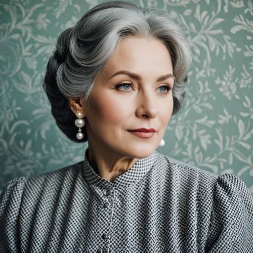 Elderly Woman in Soviet-Era Cosplay