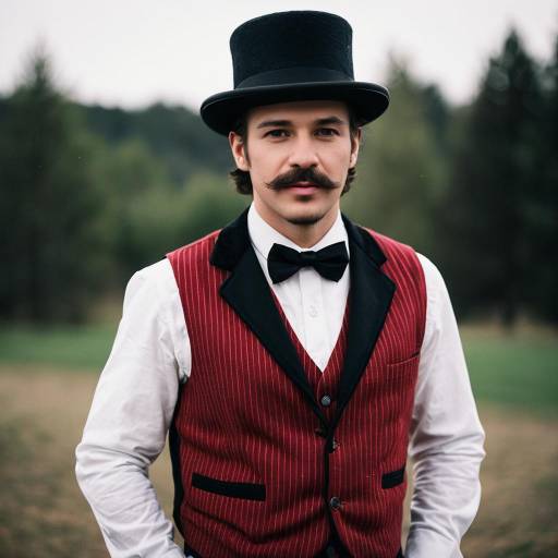 Man in Vintage Pimp Costume with Top Hat