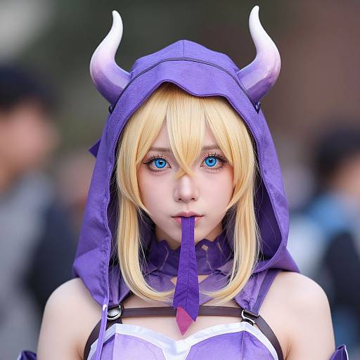 Purple Descendants Costume Portrait