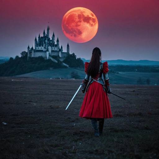 Warrior Girl Under the Red Moon