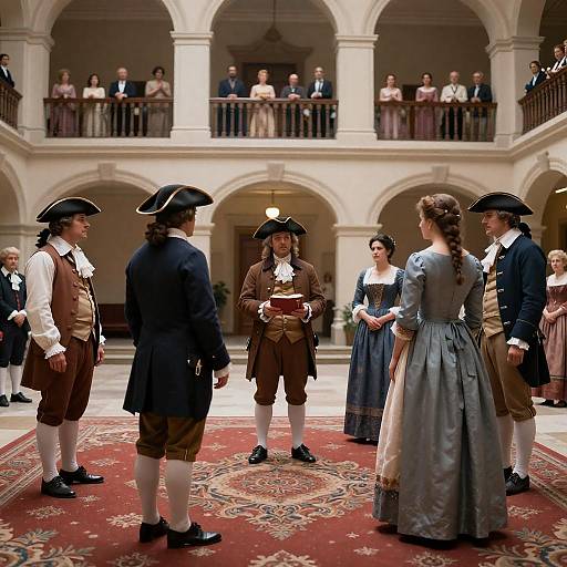 18th Century Historical Reenactment Scene