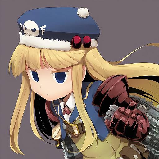 Illustration of Gunner 2 (sekaiju), sekaiju no meikyuu in the style of Marimo danshaku