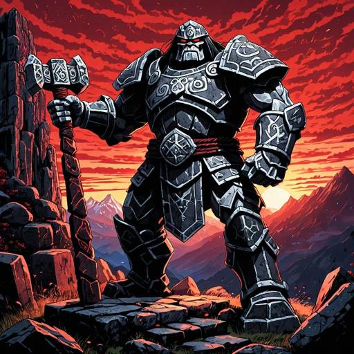 Ancient Golem Warrior at Mountain Shrine