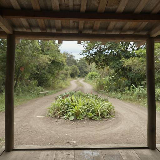 Rustic Hut View with Nature Background