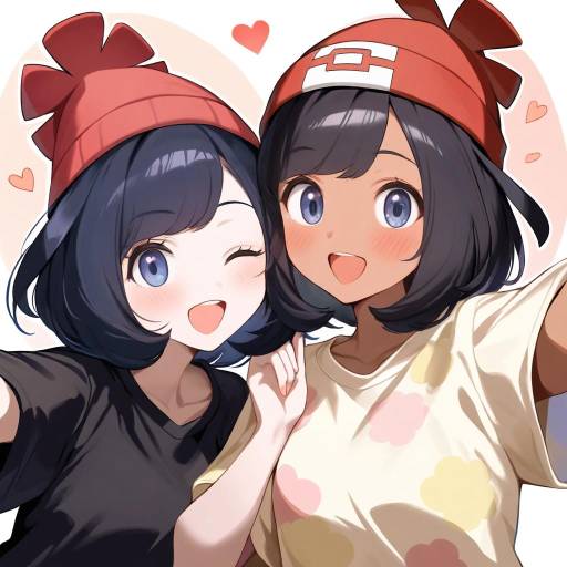 Anime Girls with Colorful Accessories