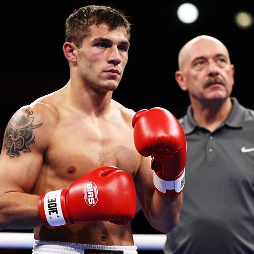 Boxing Match: Strong Man and Coach