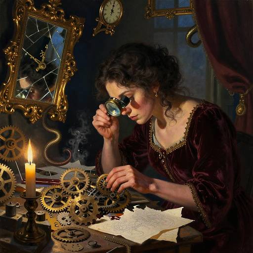 Obsessed Clockmaker's Surreal Workshop