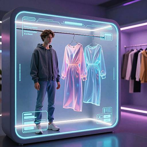 Futuristic AI Virtual Fitting Room
