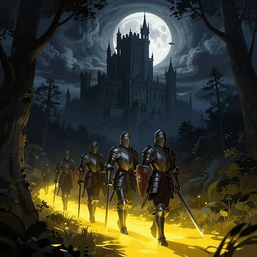Knights Journey Through Enchanted Forest