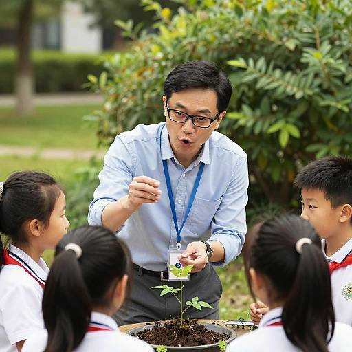 Outdoor Nature Science Teaching Scene