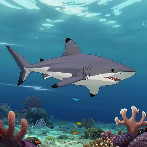 Fearless Reef Shark in Motion