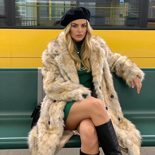 Chic Urban Blonde in Casual Pose