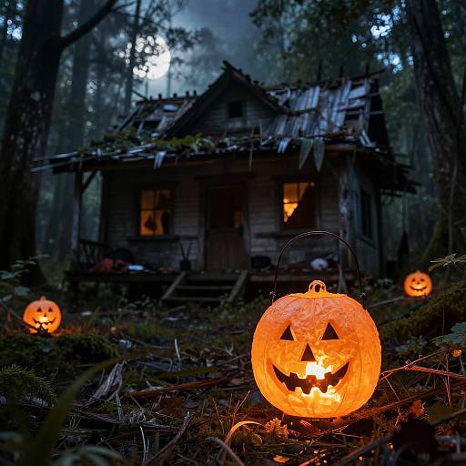 Spooky Halloween Lantern by Swamp Hut