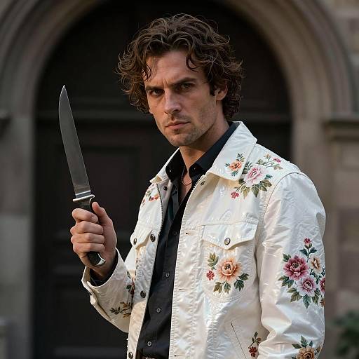 Portrait of a Man with Curved Knife