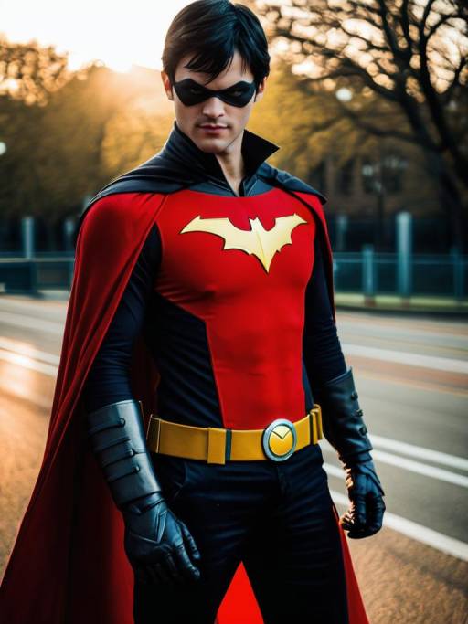 Realistic Tim Drake Red Robin Cosplay