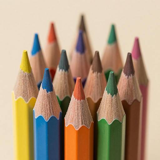 Vibrant Pencils in Playful Perspective