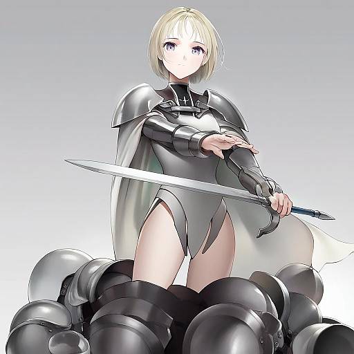 Illustration of Clare (claymore), claymore (series) in the style of Ame (uten cancel)
