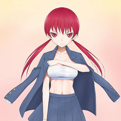 Illustration of Musujime awaki, toaru majutsu no index in the style of Libre