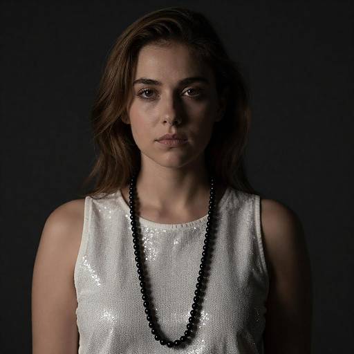 Moody Low-Key Portrait of Woman