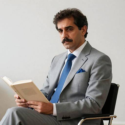 Serious Portrait of a Middle-Aged Man