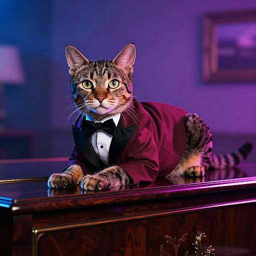 Agile American Curl in Neon Elegance